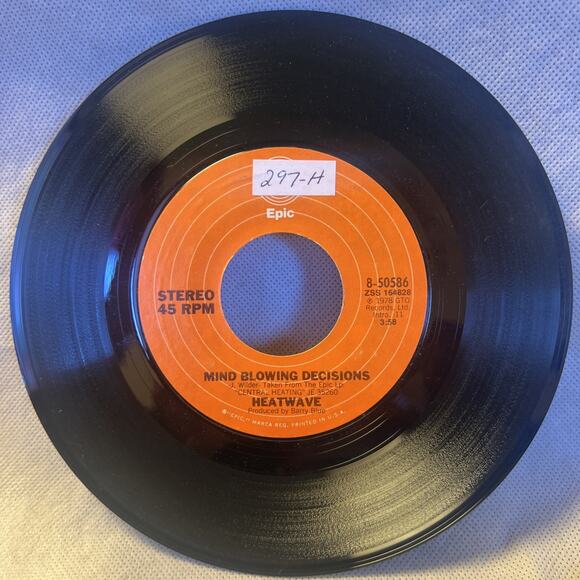 Heatwave Mind Blowing Decisions / Beat Your Booty 45 Soul EX! ULTRASONIC CLEAN! - Picture 2 of 5